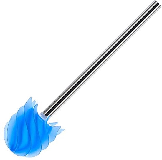 Spazzola per il water con effetto loto in silicone - Made in Germany - spazzola sostitutiva per il water (blu)