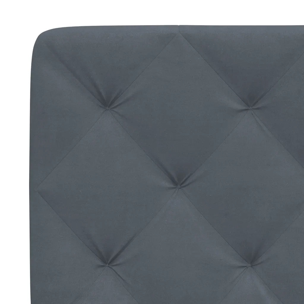 Letto con Materasso Grigio Scuro 200x200 cm Velluto