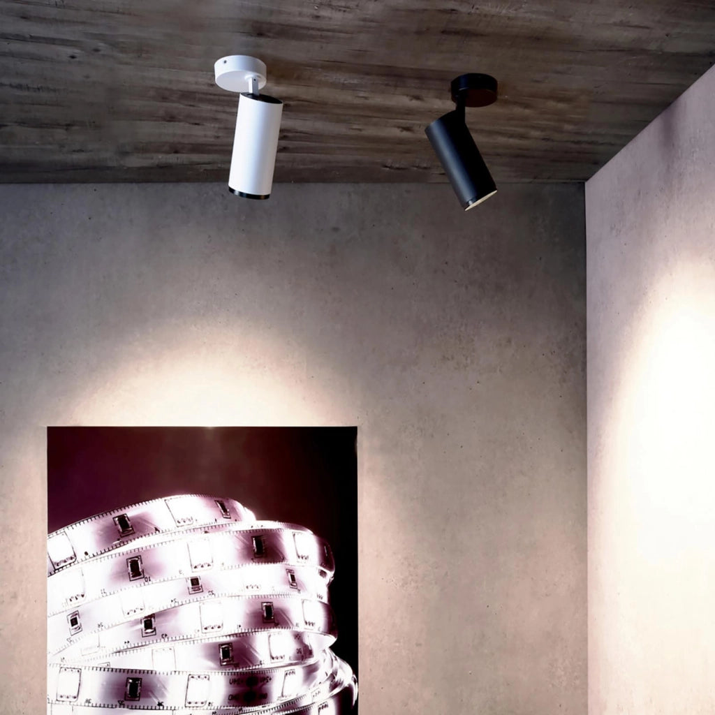 LUCEA TILT Faretto SPOT orientabile soffitto LED 10W dimmerabile plafoniera moderna 2700K luce negozio vetrina RA90 BIANCO