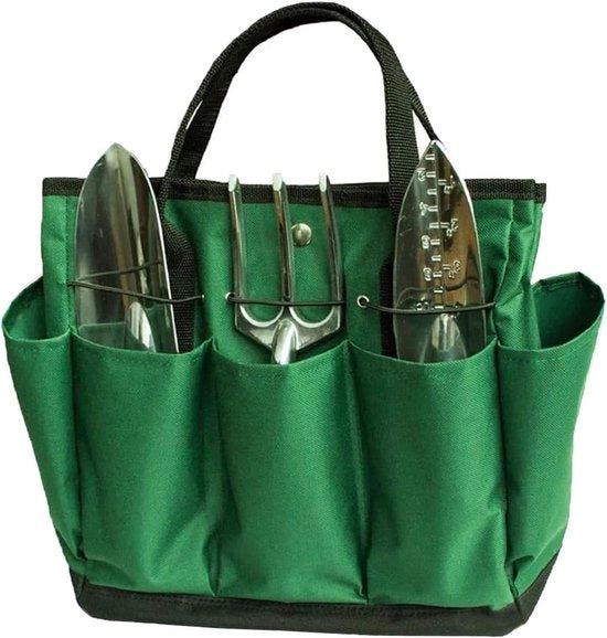 Kit di attrezzi per giardinaggio con più cassette - Attrezzi per giardinaggio per il lavoro di giardino - Verde scuro