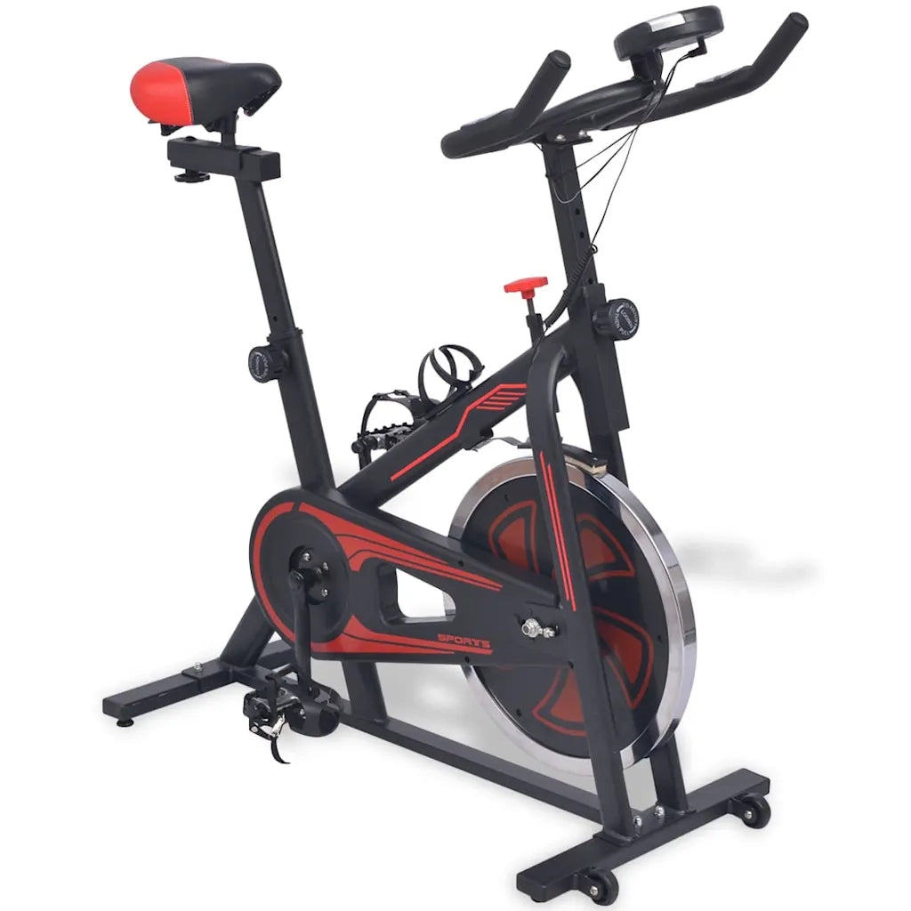 Cyclette Ellittica con Sensori a Impulso Nera e Rossa 91190