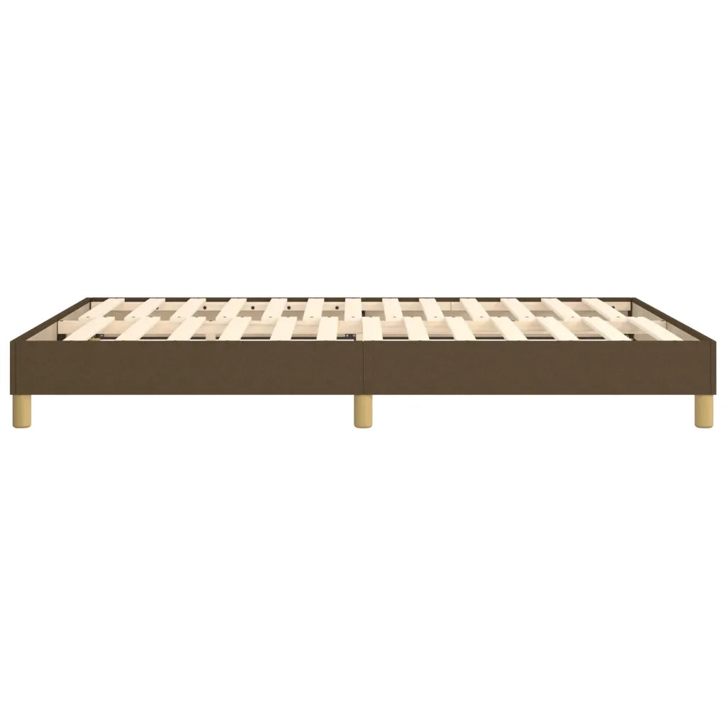 Struttura Letto a Rete a Molle-Giroletto Marrone Scuro 140x190 cm Tessuto 135854