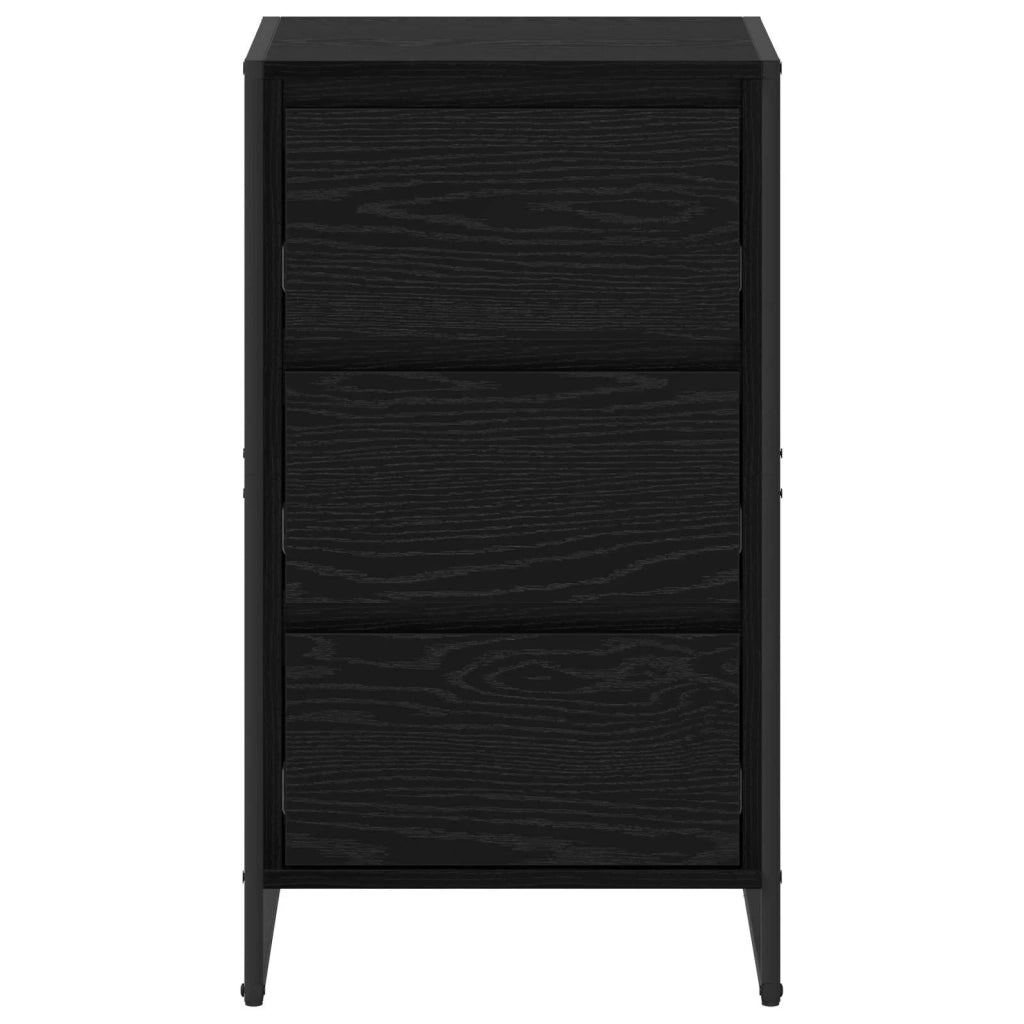 Credenza | Madia | Buffet da pranzo | Armadio da pranzo Rovere Nero 42 x 36 x 75.5 cm Legno multistrato