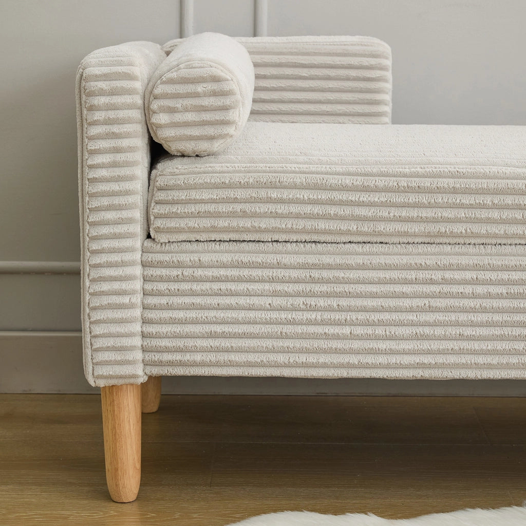 Pouf con Braccioli, Schienale e Cuscini ¨C MINIMAL ¨C Velluto Grigio