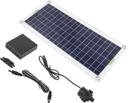 Pannello solare 30W per pompa acqua in giardino - Energia solare fonte idrica per idroponica - Con pompa acqua DC 12V (19W)
