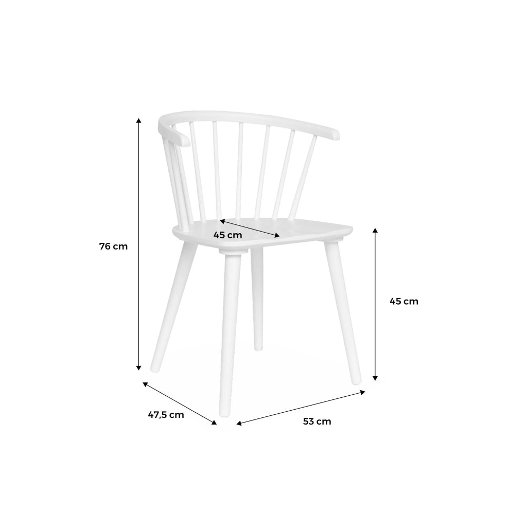 Set di 4 sedie in legno, noce