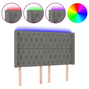 Testiera | Testata a LED GrigioScuro 163x16x118/128cm inTessuto
