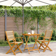 Set da Bistrot 3pz Beige in Polipropilene e Legno Massello 3281807