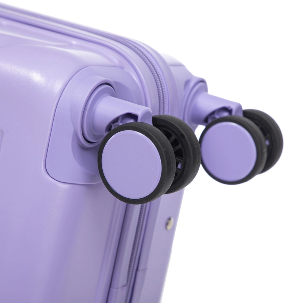 Set valigie rigide 19" con beauty case 14" in ABS blu e viola HOMVRA