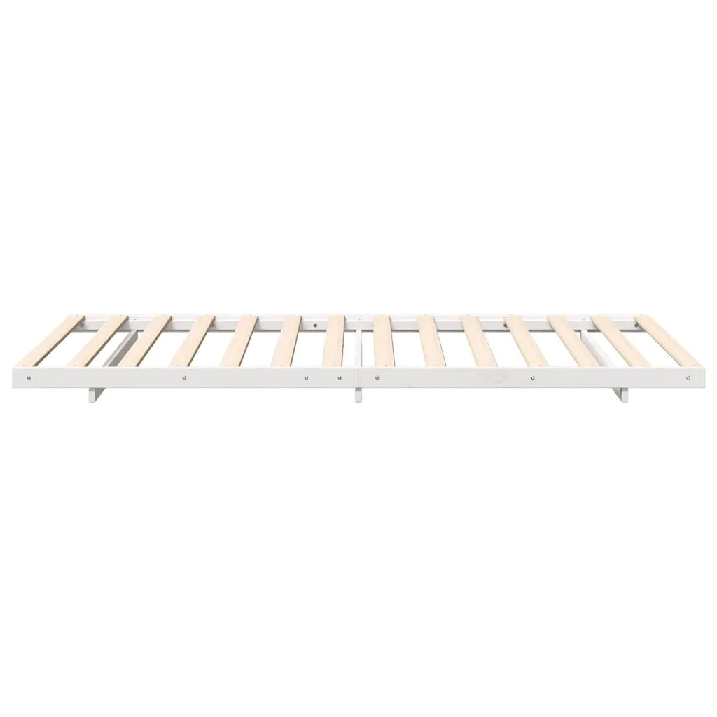 Struttura del letto-Giroletto-Rete del Letto Bianco 100 x 200 cm Pino massello 799609