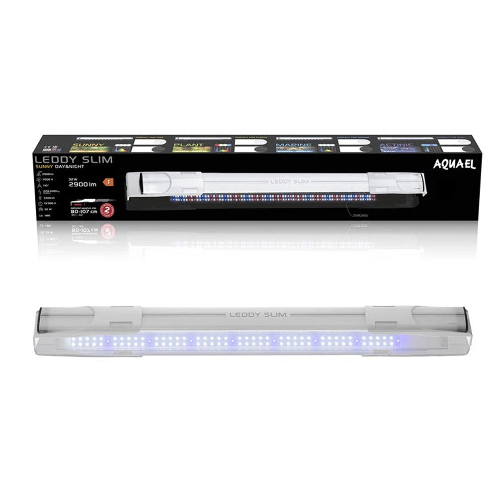 Aquael Leddy Slim Sunny Day&Night 32W 80-100cm - plafoniera LED 6500°K per acqua dolce Colore: Nero