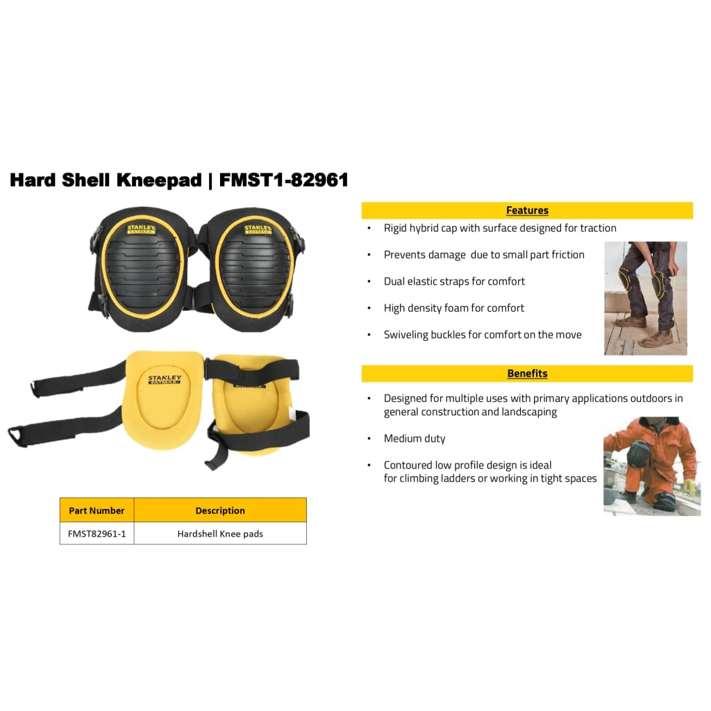 Ginocchiere Professionali Stanley FatMax FMST82961-1 Guscio Rigido 1 coppia
