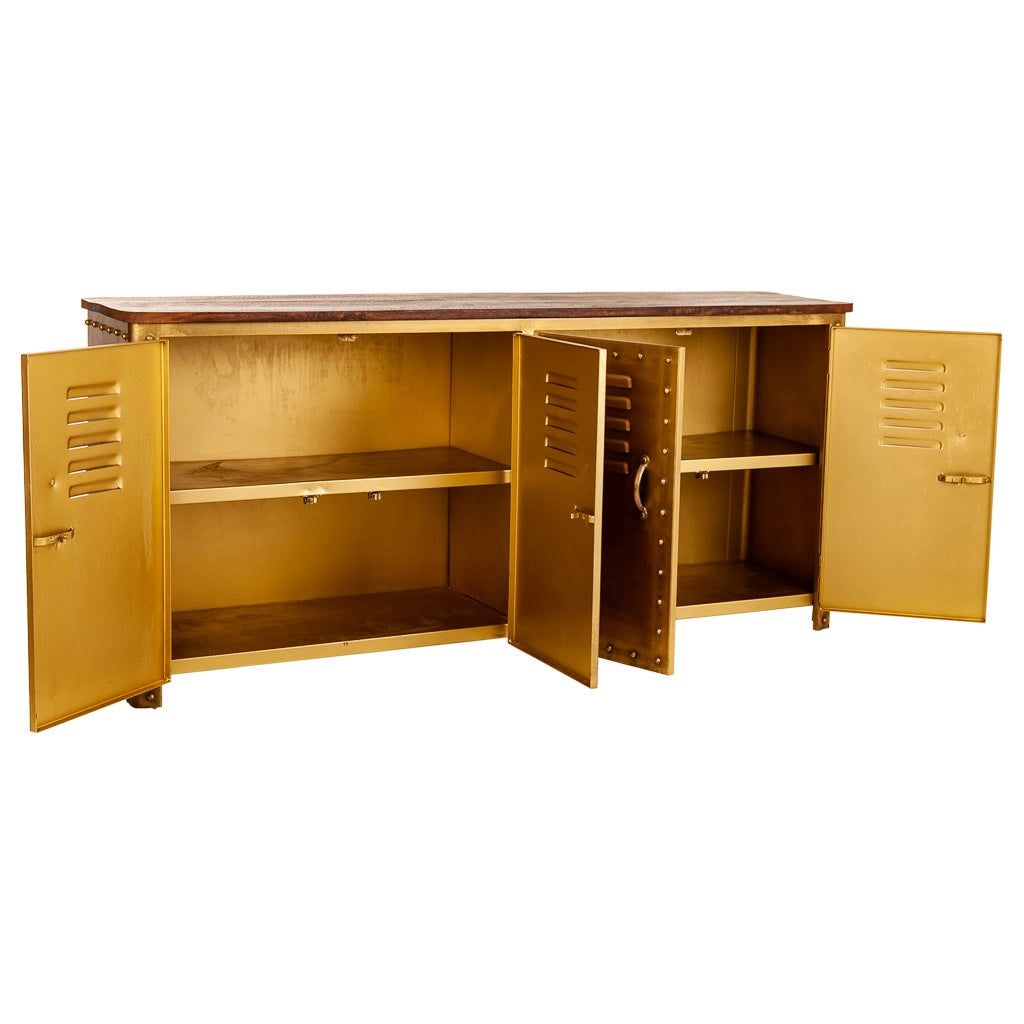 Credenza in metallo marrone 152x35x71h