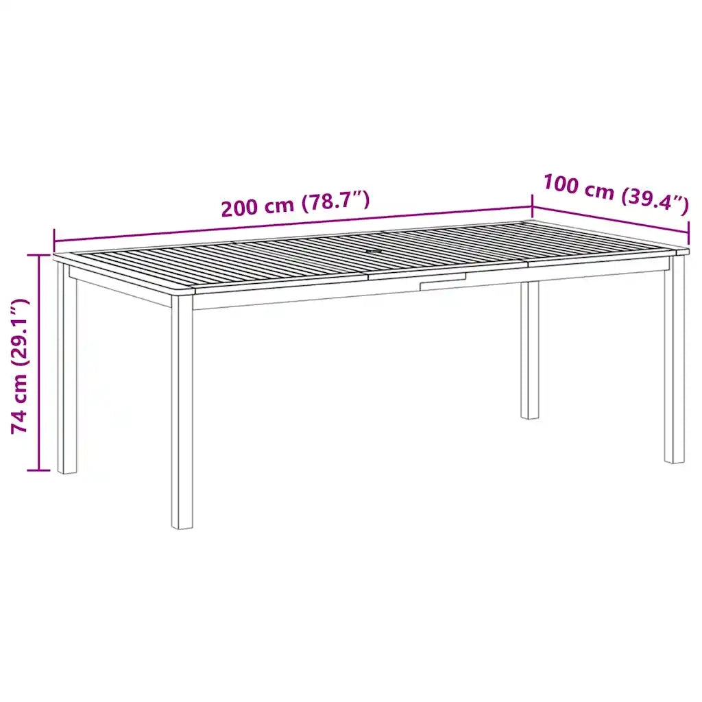 Set da Pranzo da Giardino 9 pz Grigio 3067904