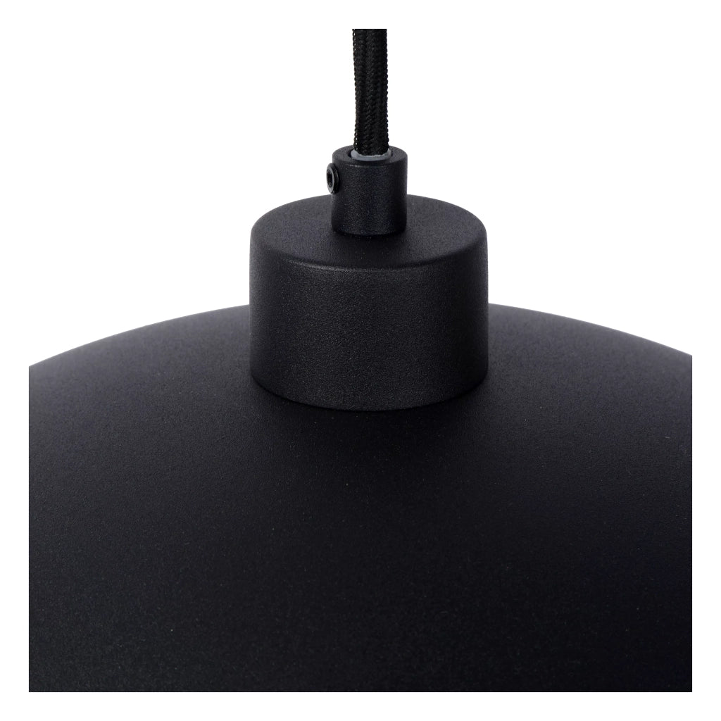Lampada a sospensione Lucide Siemon nera oro E27 Ø40