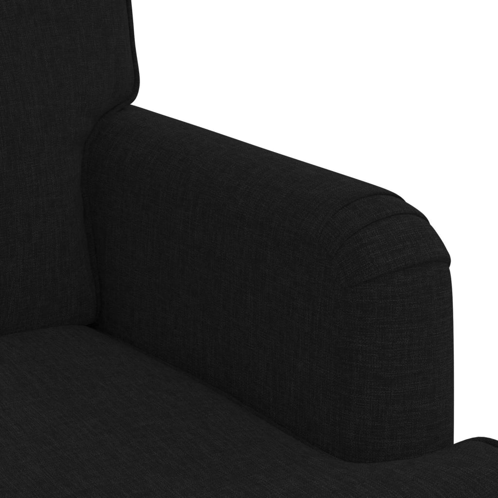 Set di divani 2 pcs Nero 144 x 80 x 85 cm Tessuto 3407518