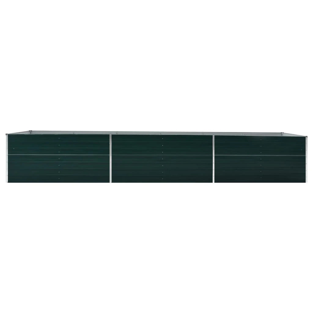 Fioriera rialzata per piante e fiori acciaio zincato 480 x 80 x 77 cm verde 02_0001129