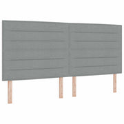 Testiera | Testata LED con strisce LED Grigio chiaro 200 cm Tessuto