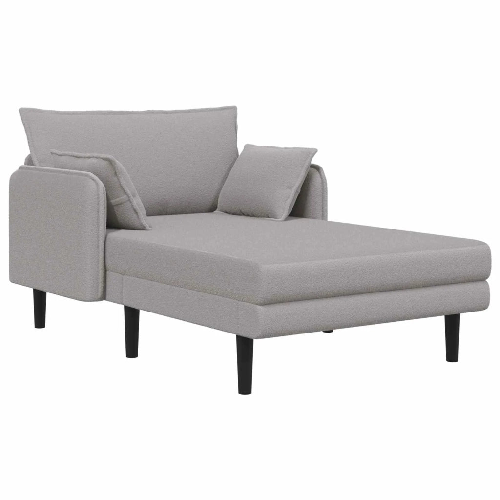 Chaise longue oversize Grigio Chiaro Bouclé 42048067