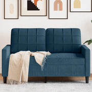 Divano a 2 Posti-Sofa 2 Posti Blu 120 cm in Velluto 659431