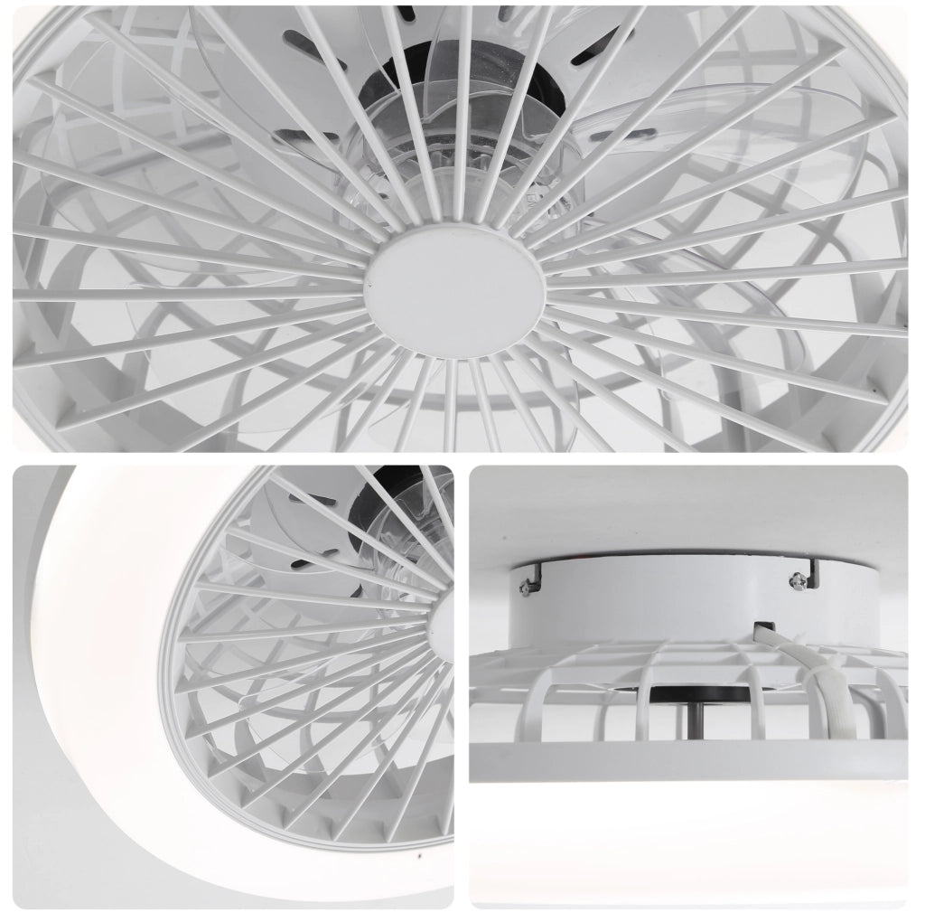 Ventilatore da soffitto senza pale 46 cm con luce dimmerabile e telecomando