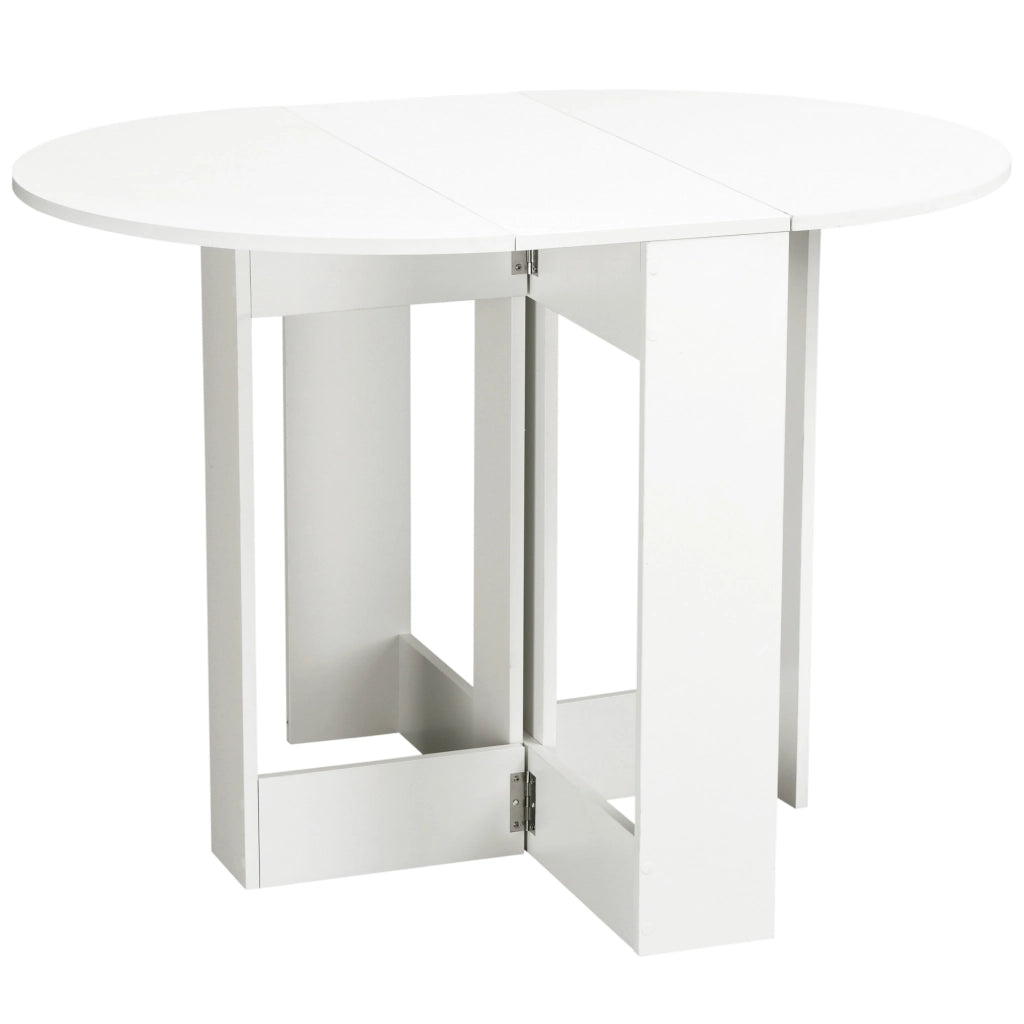 Tavolo pieghevole da pranzo con due ali ¨C zephmum ¨C bianco 104x76x73,7 cm
