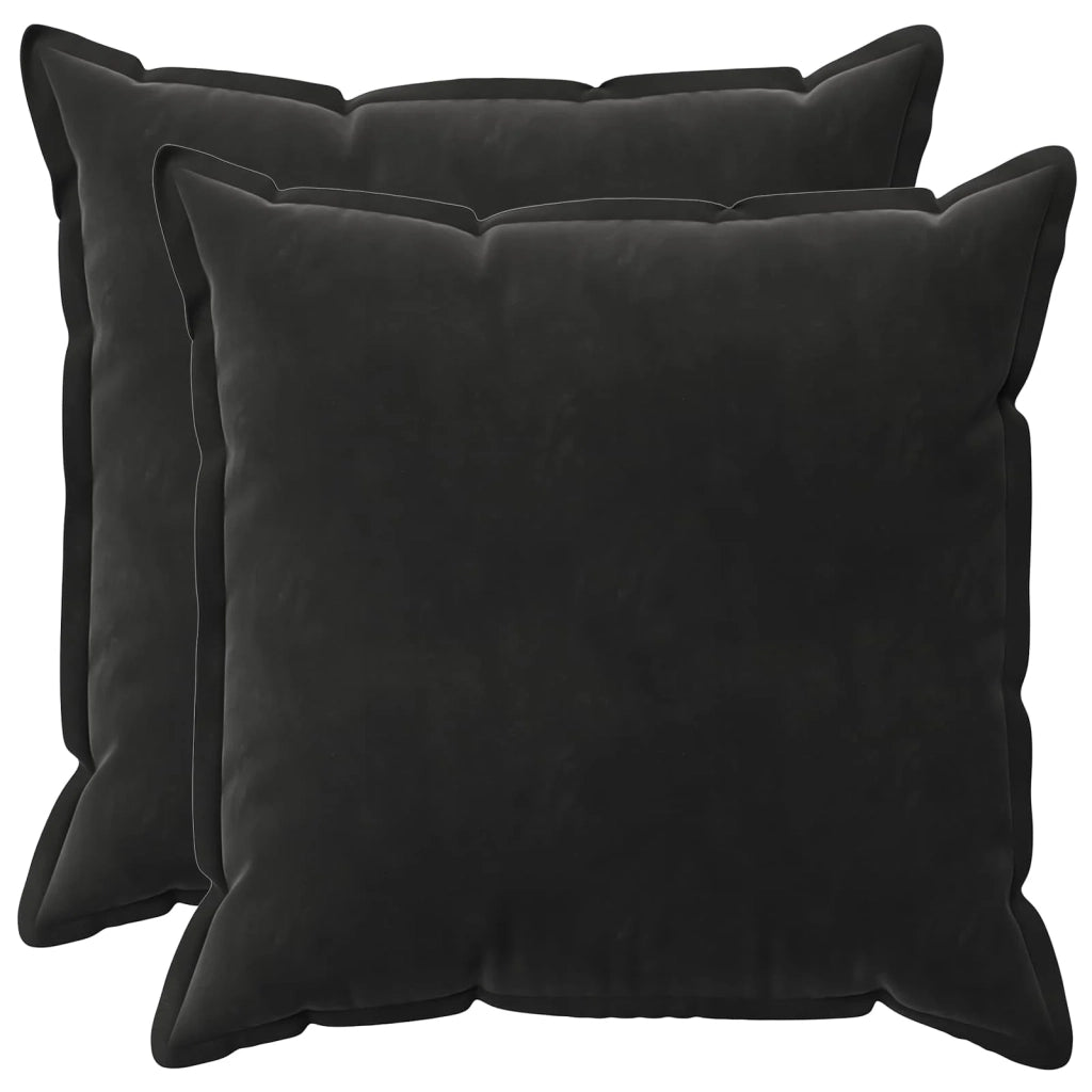 Federa 2 pcs HOUTEN Nero 70 x 70 cm Velluto 921283