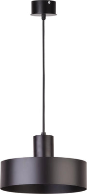 Lampada a sospensione Sigma Rif nera metallo Ø25 E27