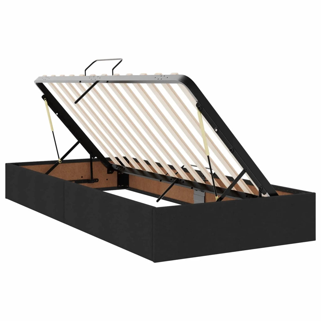 Letto con contenitore e materasso Nero 100 x 200 cm Velluto 3458666