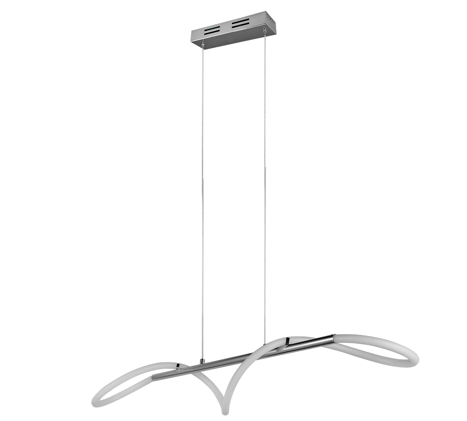 Lampada a sospensione LED, metallo, cromo, 105x150x34 cm, Argos