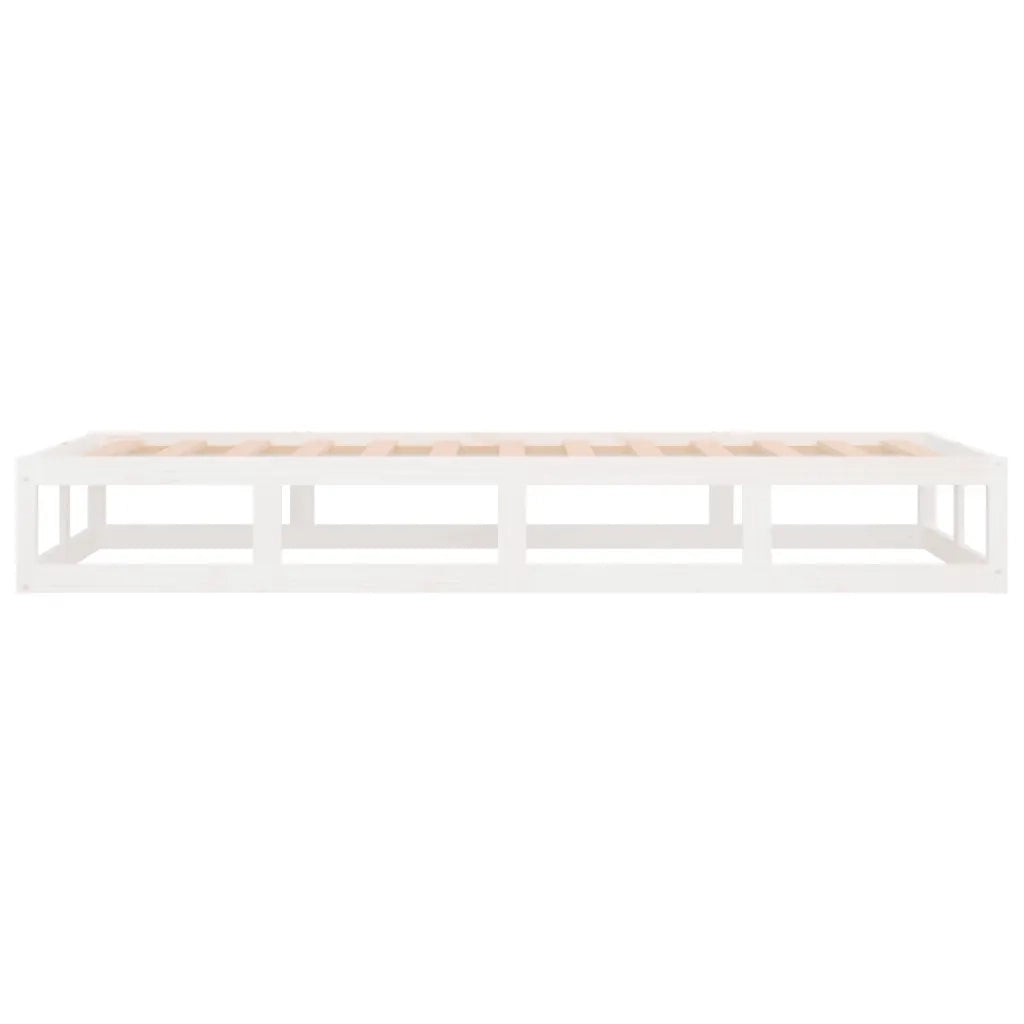 Giroletto-Struttura Letto Bianco 90x200 cm in Legno Massello 237224