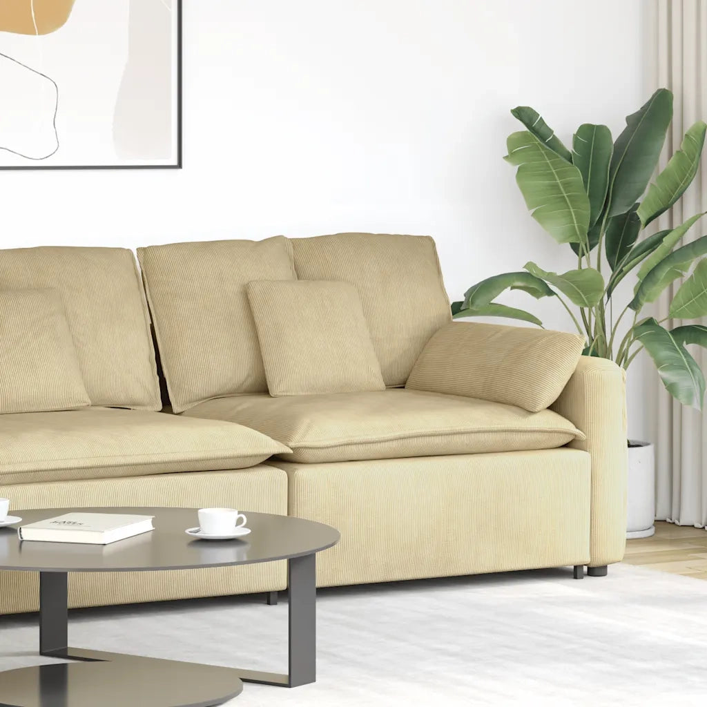 Modulo Terminale Bracciolo Divano Modulare con Cuscini-Sofa Modulare-Divanetto Verde Grigio 100 cm