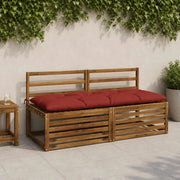Cuscini per Panchina VIANEN 2 pz 100% Poliestere Rosso 952839