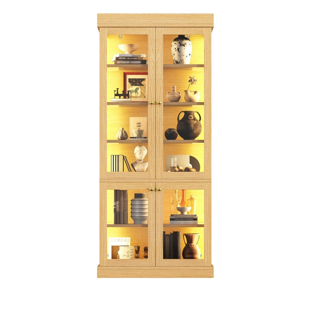 Armadio multiuso con ripiani ¨C Minimal ¨C marrone legno multistrato per casa
