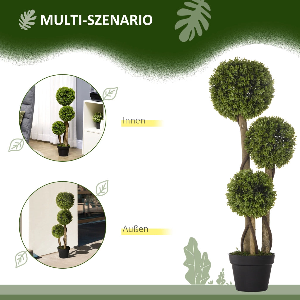 Pianta Artificiale Buxus ¨C Minimal ¨C Verde e Nero