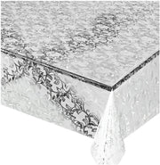 Tovaglia Trasparente Antimacchia 140x240 cm Moderna Plastificata Lucida Copritavolo Pvc Dis.19