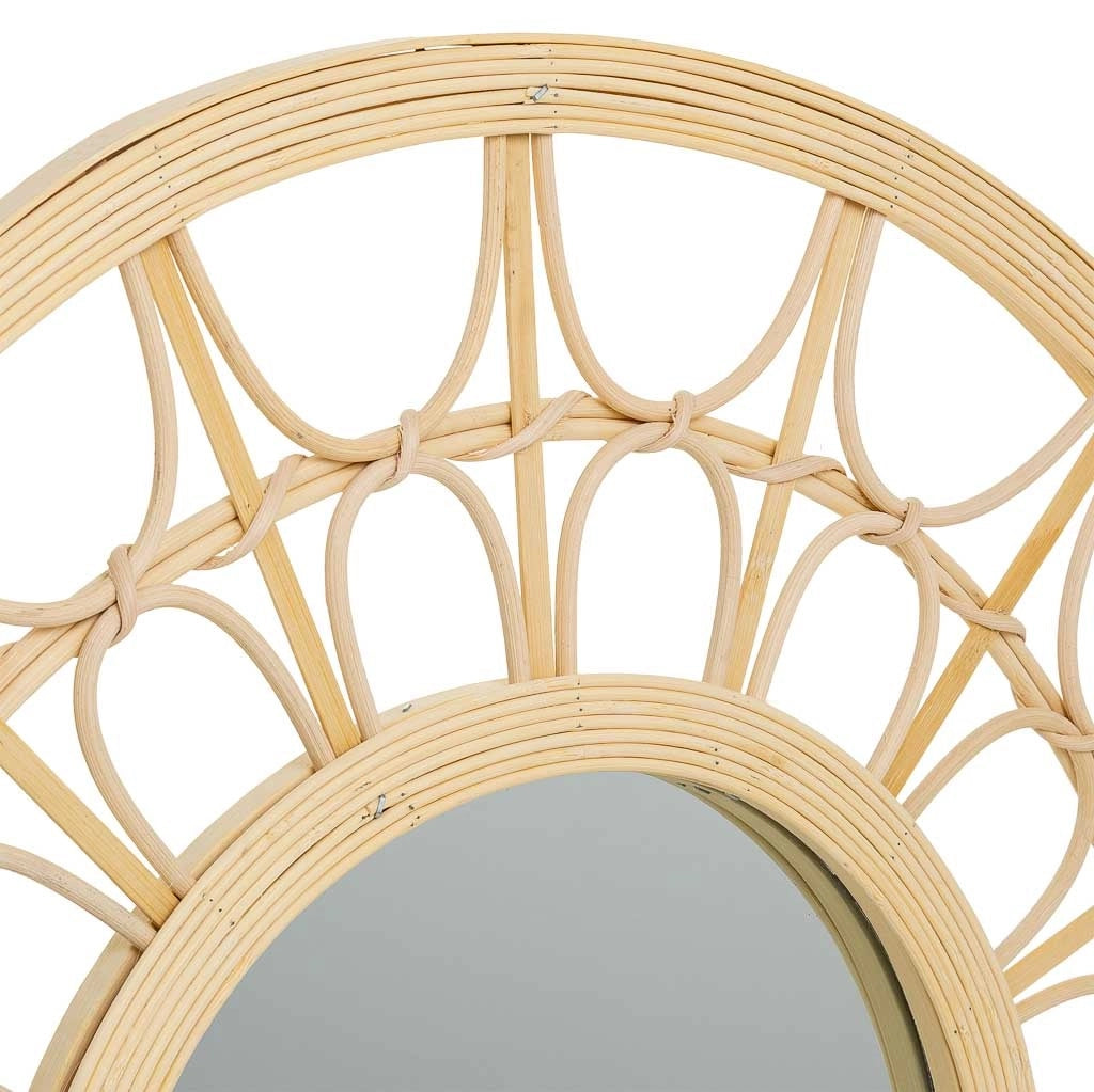 Specchio in rattan e bambù marrone d56x2h