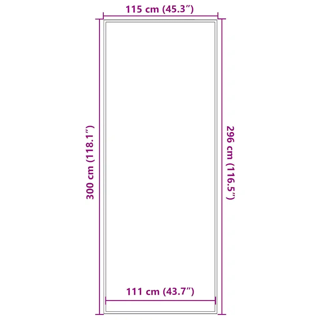 Zerbino | Tappetino Antracite 115x300 cm