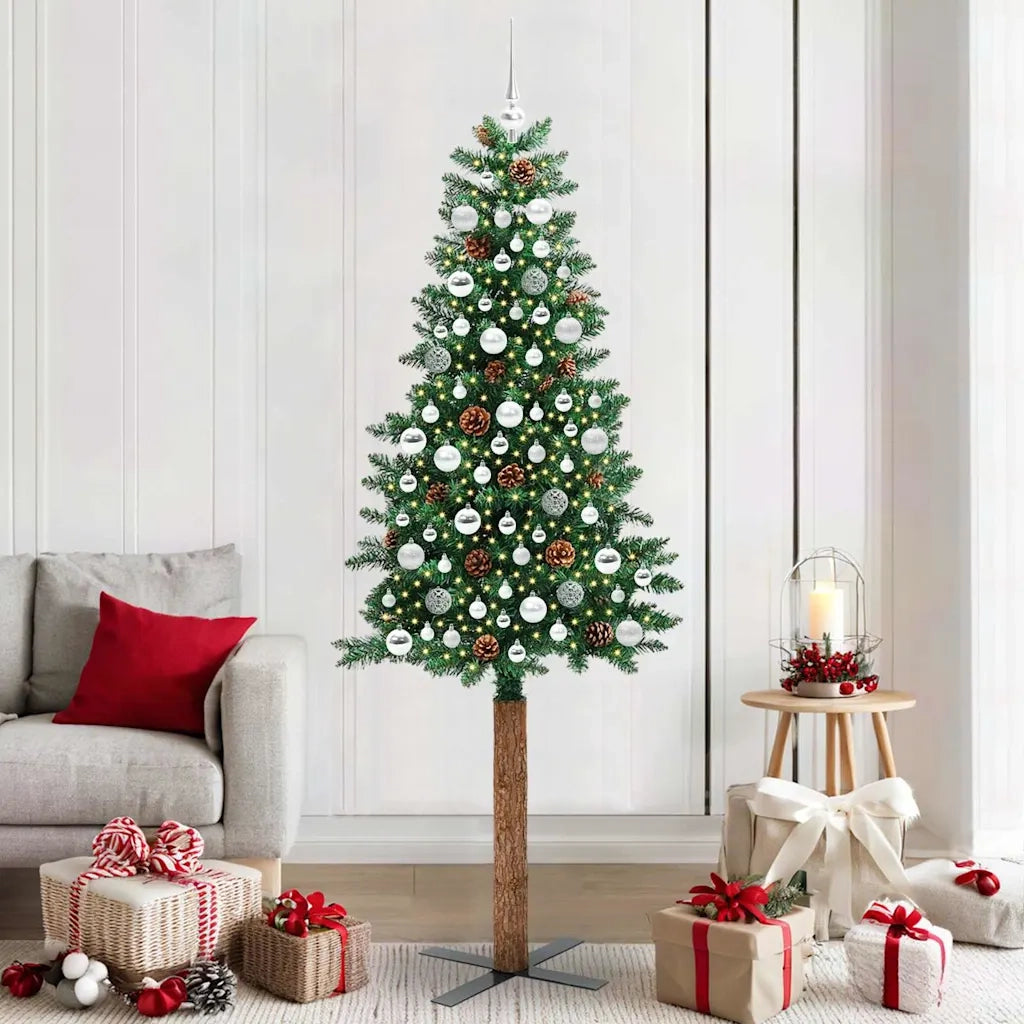 Albero di Natale snodato con 300 LED con supporto Verde 210 cm 3394882