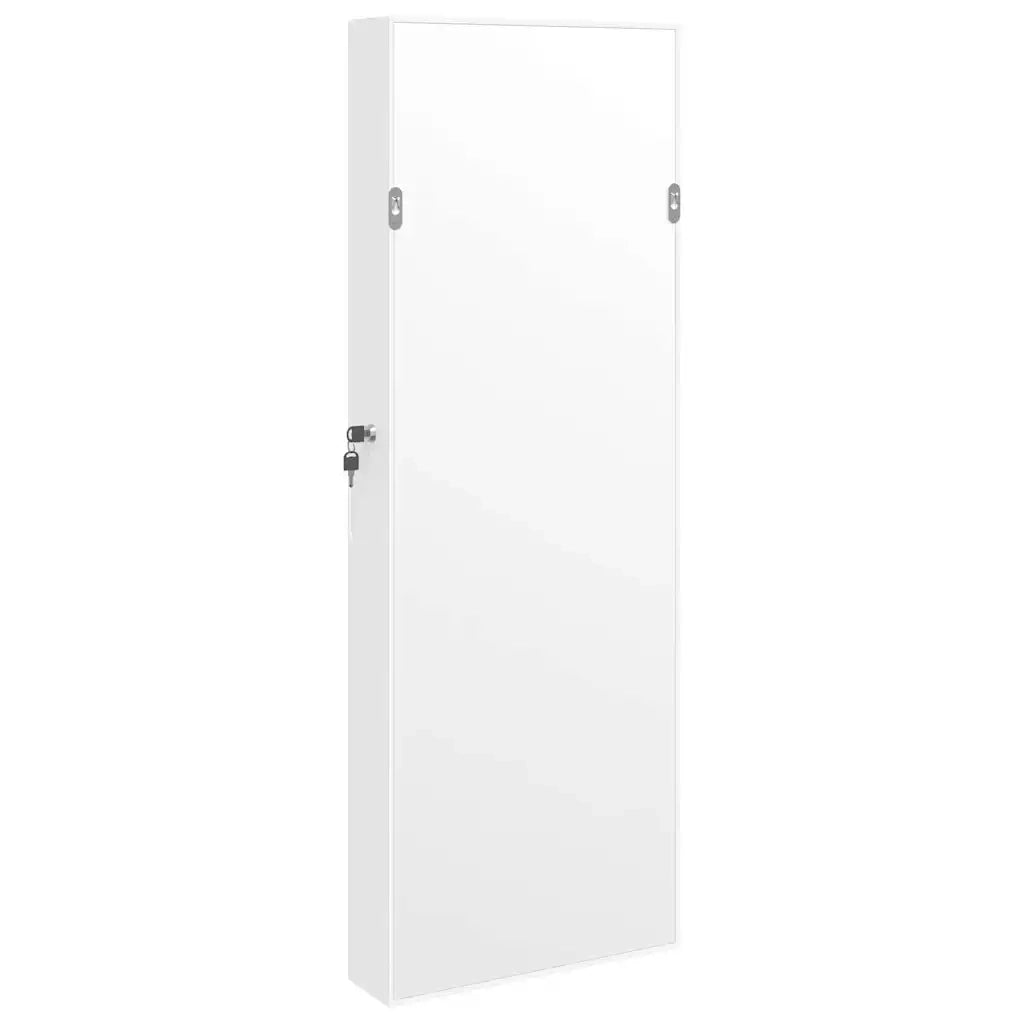 Armadio Portagioie con Specchio a Muro Bianco 37,5x10x106 cm CFW4270207