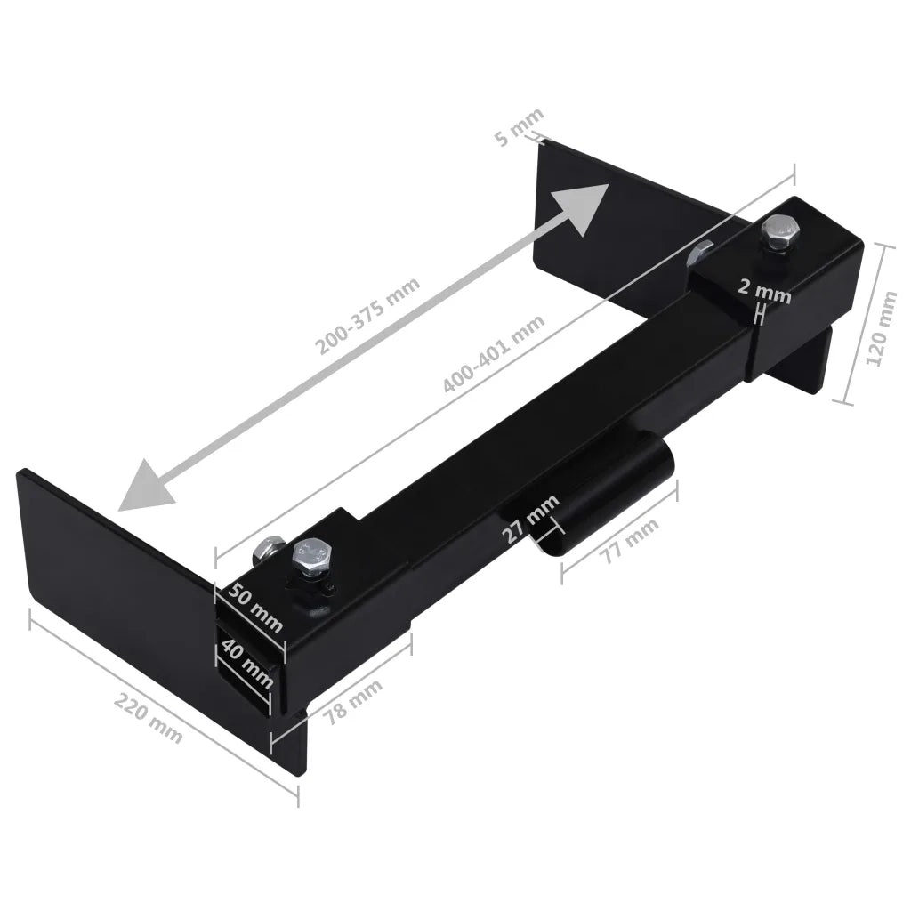 Adattatore Spazzaneve per Tosaerba Nero 146893
