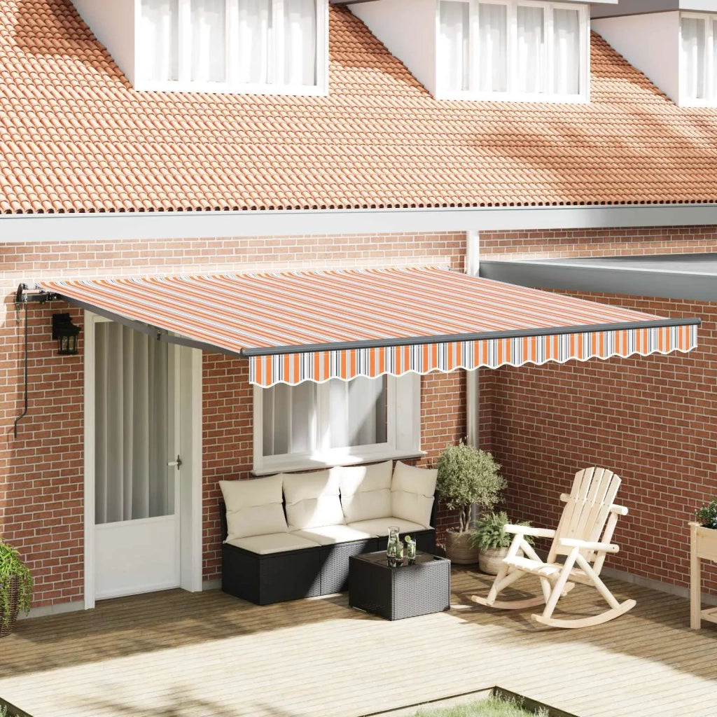 Tenda retrattile Multicolore 400 × 350 cm Tessuto e Alluminio 3330765