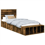 Letto singolo | Letto per adulti | Struttura del letto Rovere fum¨¦ 75 x 190 cm Legno multistrato