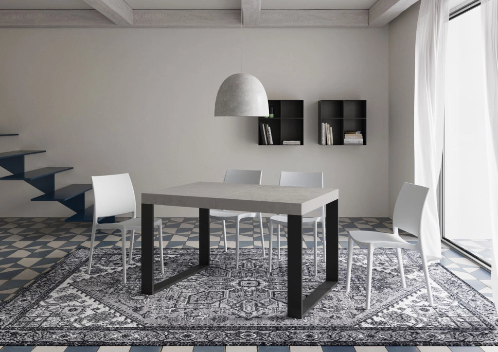 Tavolo Allungabile 130/390x90 cm Tecno Cashmere Gambe Antracite