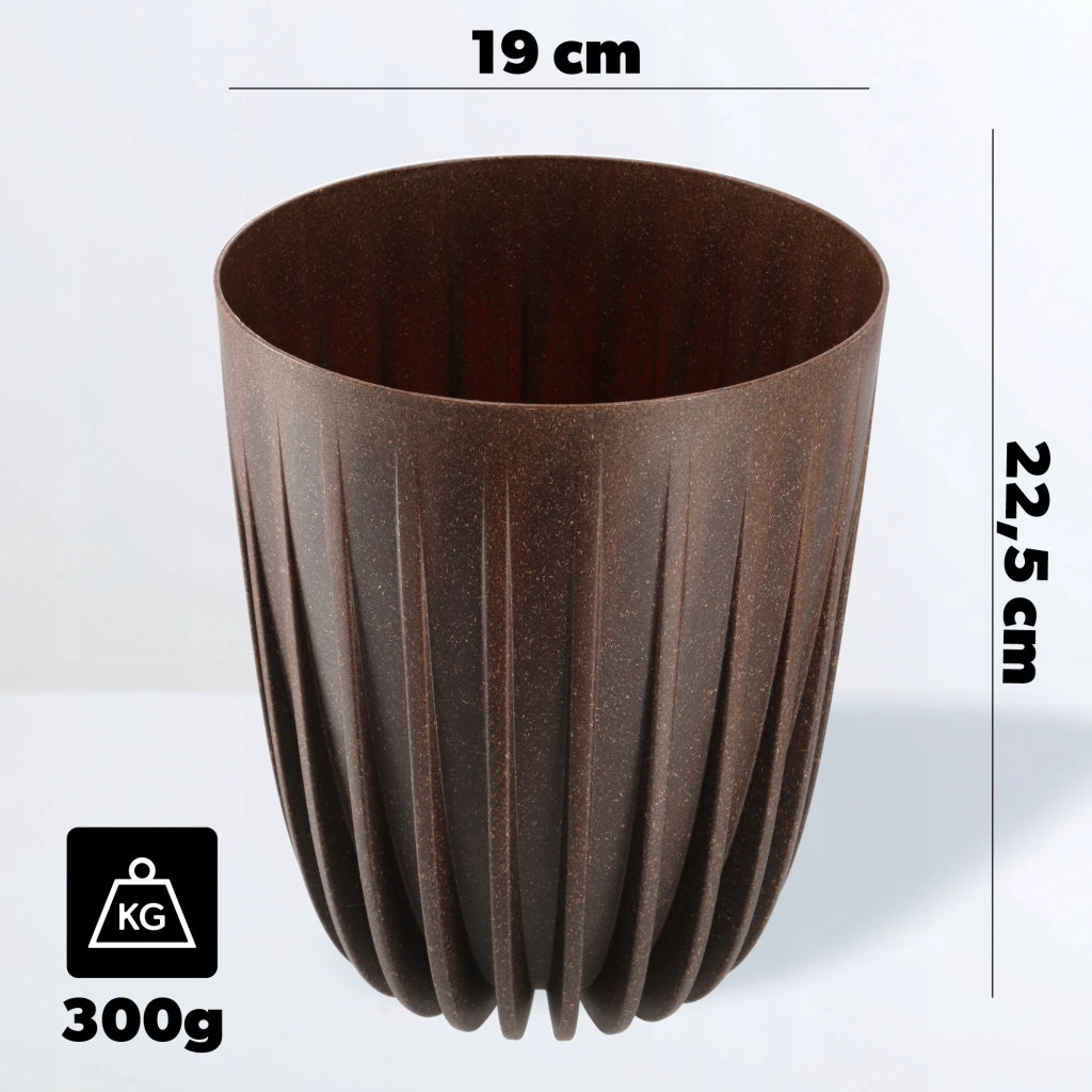 Vaso da fiori KADAX con inserto, rotondo, 19x22,5 cm, con coperchio in plastica.