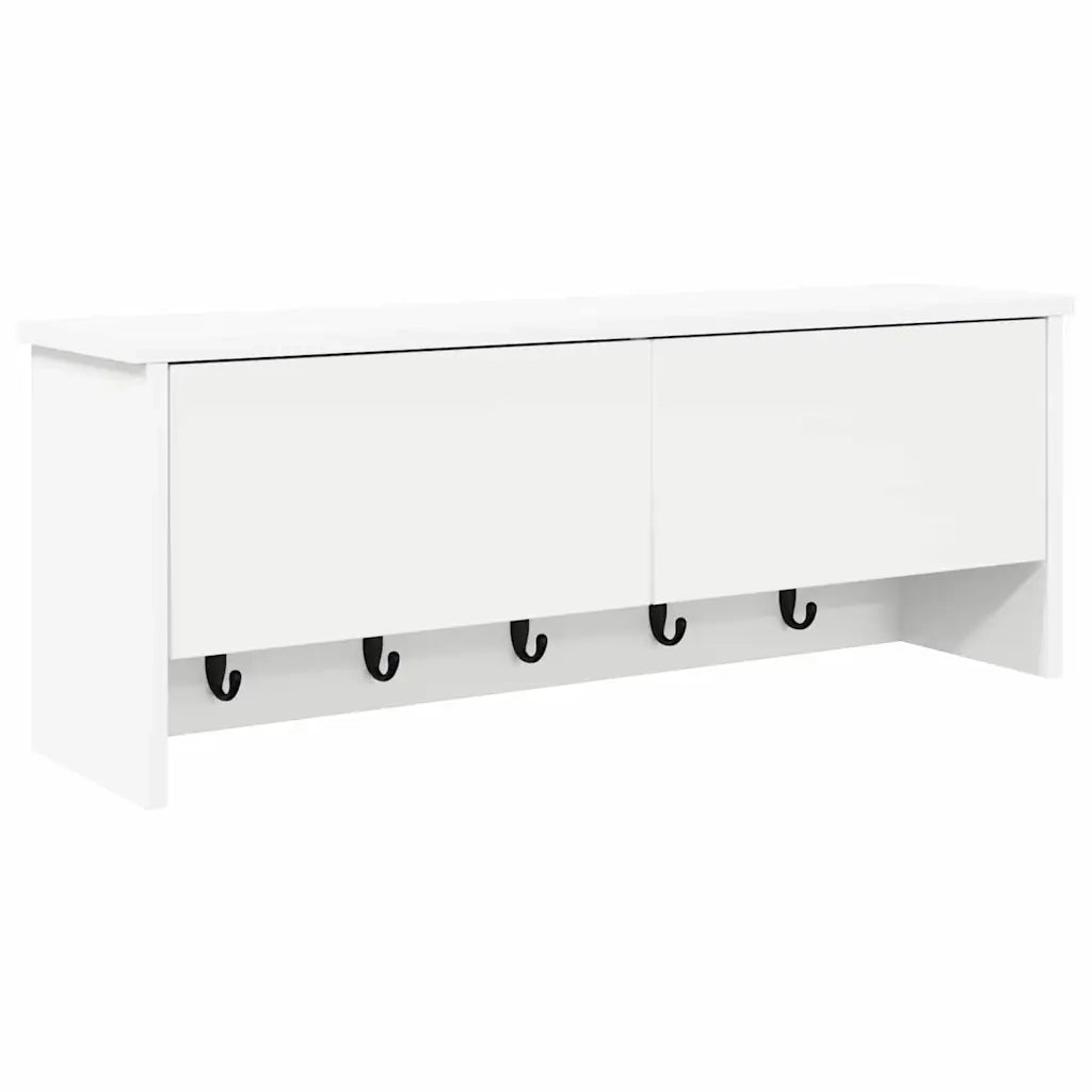 Appendiabiti a muro Bianco 80 x 20 x 30 cm Legno multistrato 874339