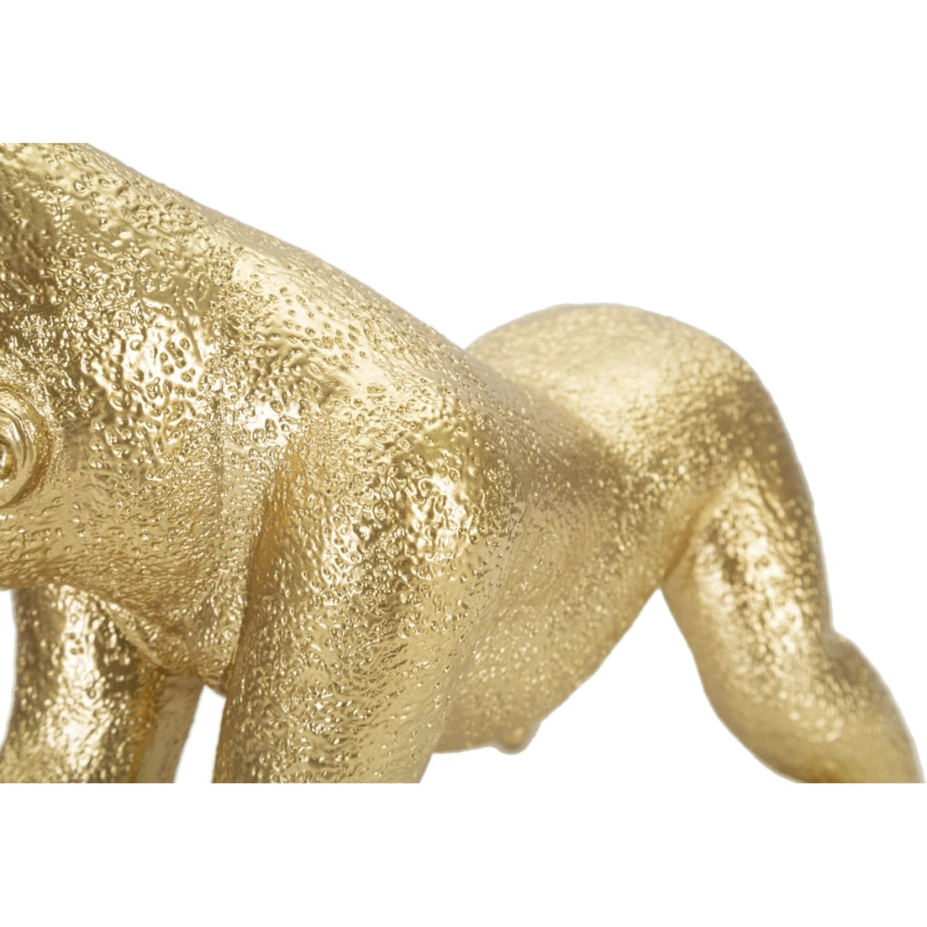 Scultura Gorilla 3, Oro, Poliresina, 24,3x13,9x22,8 cm