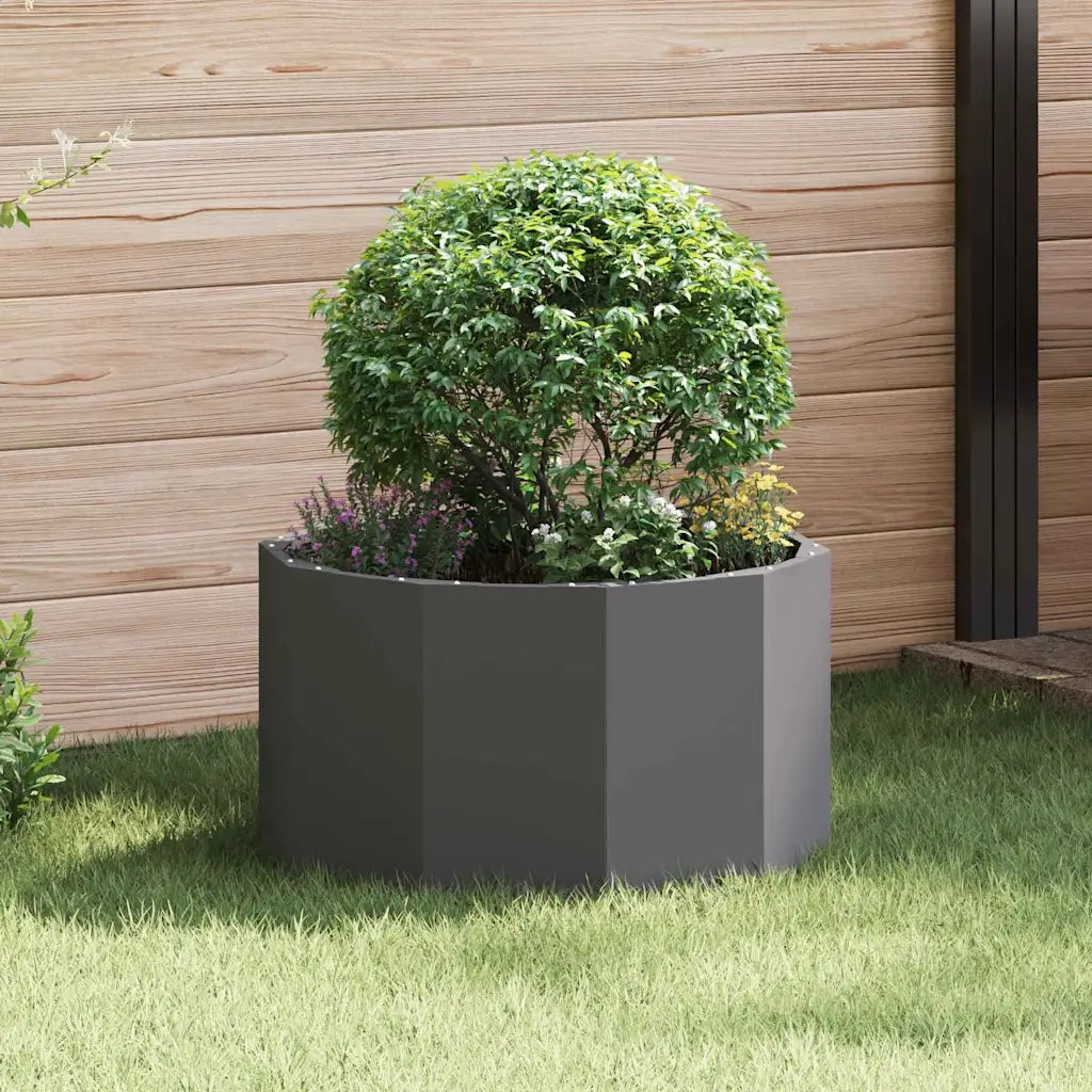 Fioriera | Cassetta per fiori | Vaso Nero 60 x 60 x 35 cm Acciaio
