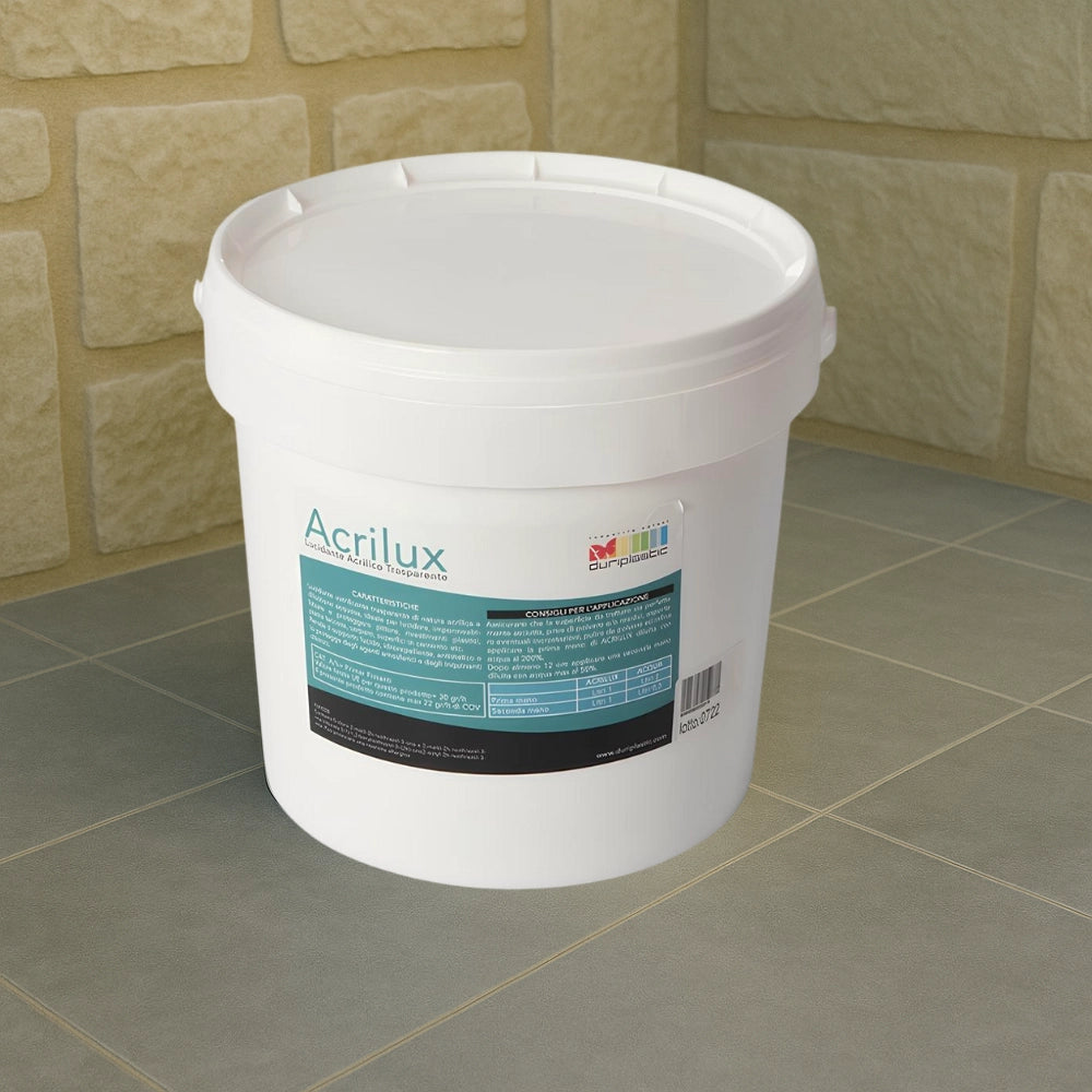 Lucidante vetrificante acrilico diluizione acquosa finitura trasparente acrilux *** formato 5 lt, confezione 1