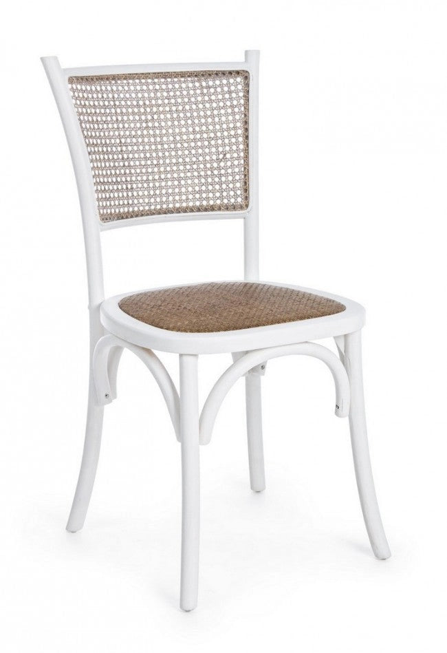 Sedia Carrel Bianco in Legno